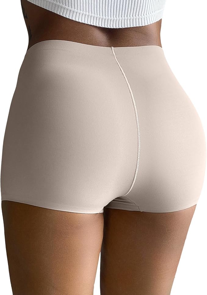 Image of FallSweet No Show Boy Shorts Underwear for Women Seamless Panties Boxer Briefs Pack
