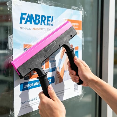 Image of EHDIS Dual-Handle 14-Inch Squeegee - Water Removal for PPF Vinyl & Printing | Wide Rubber Blade Large Area Water Removal Tool Ink Spreading for Printing Car Wrap Vinyl and Window Tint Installing