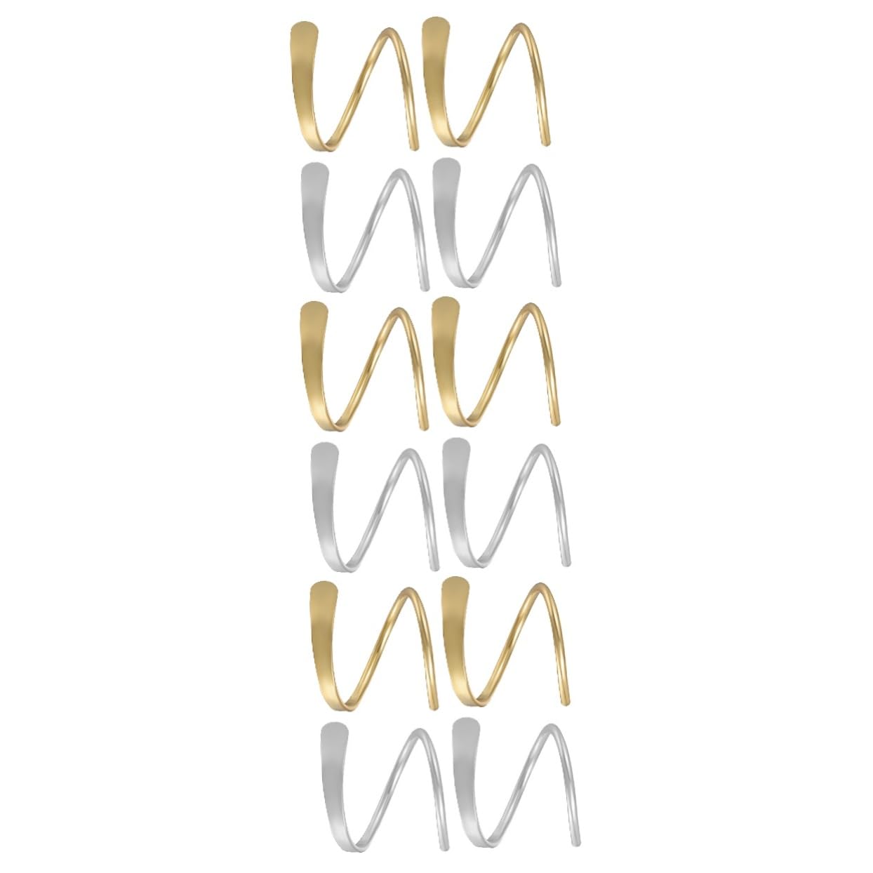 PACKOVE 6pares Pendientes Espirales Doble Perforación Para Mujer Pendientes Trepadores Joyería Elegante y Cómoda Para Ocasiones