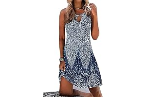 Leyand 2023 Summer Women Short Mini Dress: Floral Printed Sleeveless Flowy Beach Sundress