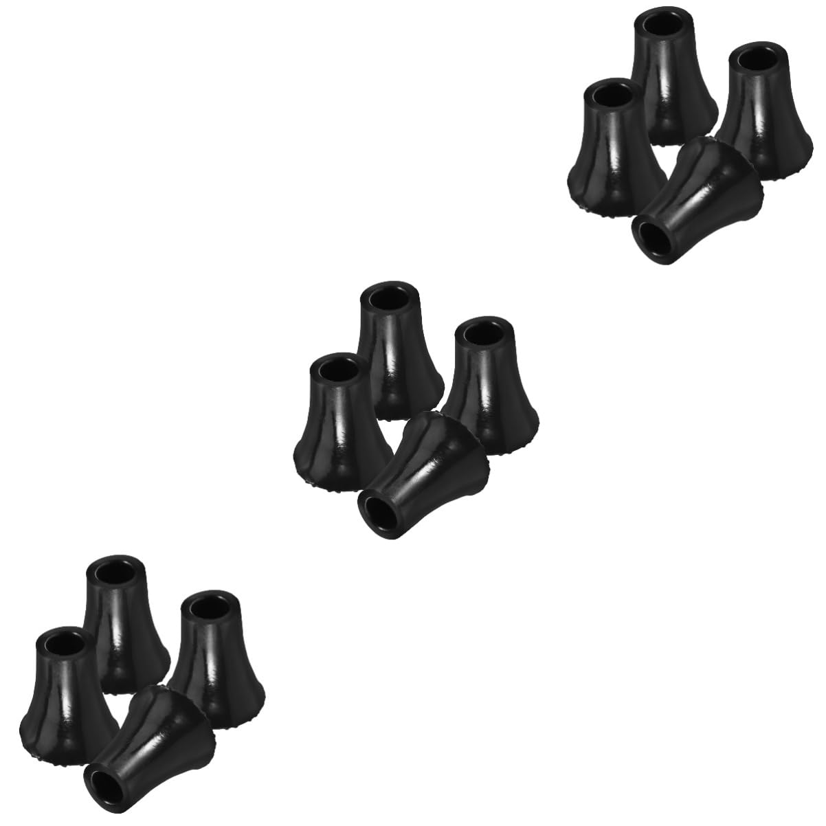 FOMIYES 3sets Ergonomic Cane Tips for Stability Walking Pole Tips Non-Slip Crutch Pad Plastic Replacement 4pcs*3