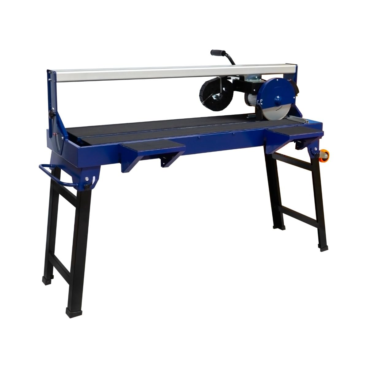 Scie à Carrelage sur Table de Sciage de 1200 mm Coupe Carreaux Électrique Moteur Robuste de 1400 W Angle de Coupe 0 à 45° Portable [2 x Lames de Recharge Diamantées & Guide Laser INCLUS]