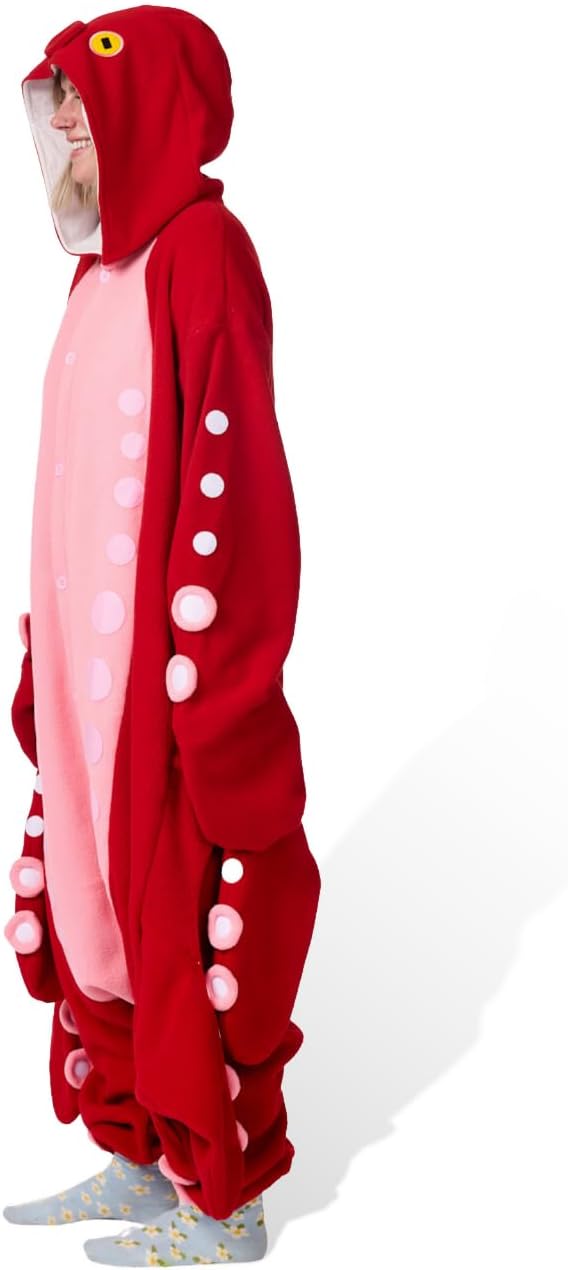 Octopus Kigurumi Unisex Animal Cosplay Adult Onesie Costume