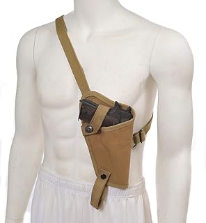 US M3 Khaki Canvas M1911 .45 Tanker Shoulder Holster Marked JT&L for Colt 1911 and similar size semi autos - World War Supply
