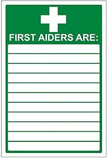 VSafety First Aiders Sign - Portrait - 150mm x 200mm - 2mm Rigid Plastic