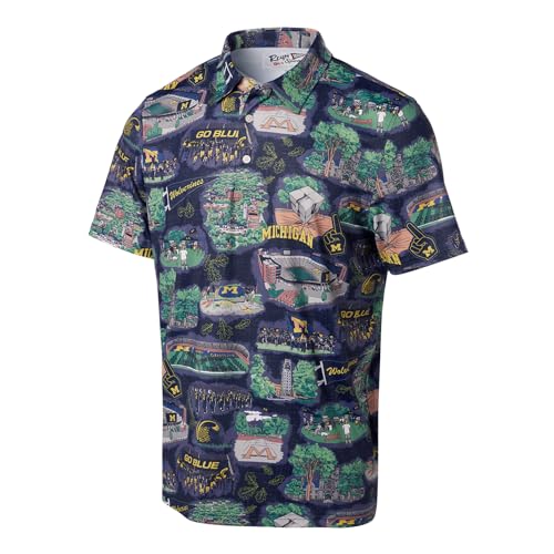 Reyn Spooner NCAA Hawaiian Aloha Performance Polo