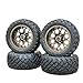 12 Inch Matte Bronze Golf Cart Wheels & Tires Set of 4, 20x10-12 All Terrain/Street, DOT Certified Golf Cart Tires and Wheels Compatible with EZGO, Club Car, YMH