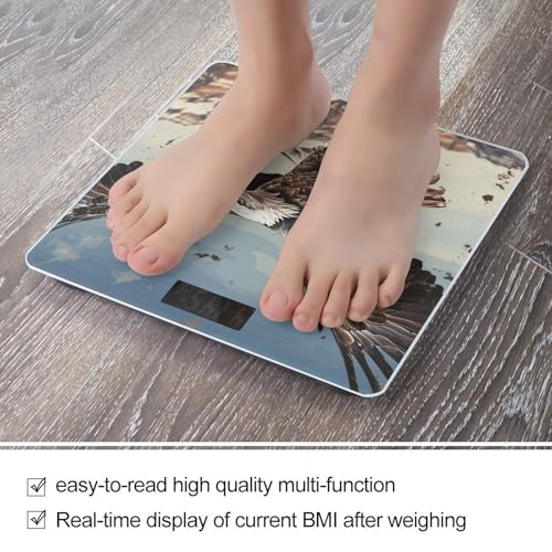 Báscula digital de baño de cristal templado con pantalla LCD miniatura 5