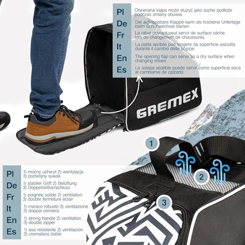 Mochila de botas de esquí impermeable que soluciona el transporte de material 4