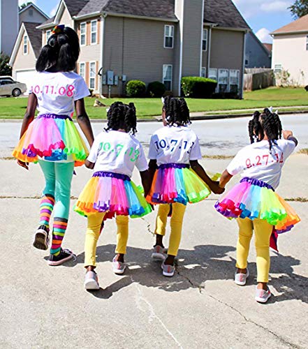Jiaduo DJSTTSET-LIGHT PURPLE-M Girls Unicorn Costume Rainbow Tutu thumb #4