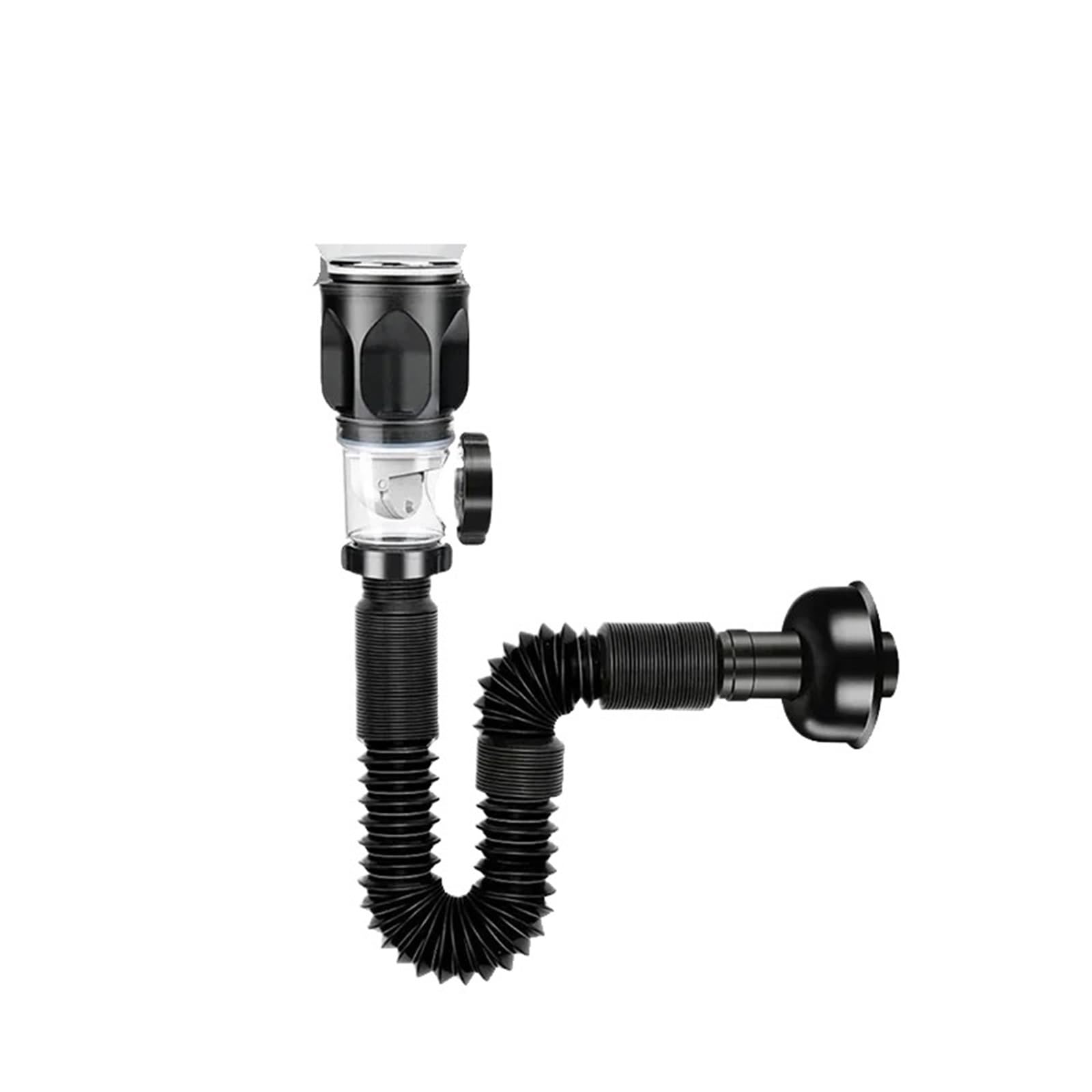 Tuyau de vidange de salle de bain flexible pour lavabo moderne et propre