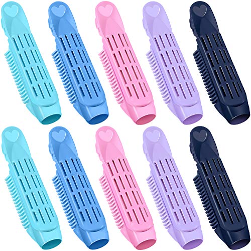 10 Pieces Volumizing Hair Root Clip Roller Wave Fluffy Hair Curler Clip Naturally Fluffy Curly Hair Styling Tool Rollers for Women Girls (5 Bright Colors)