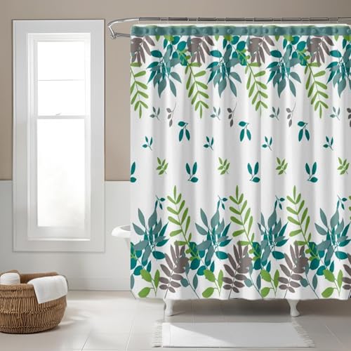 Cortinas de Baño Impermeable Antimoho | 180x180 cm | Tejido Poliéster Premium de Secado Rápido | Facil de Limpiar | Diseño Exclusivo Moderno y Elegante | Incluye Ganchos