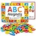 Pixel Premium ABC Magnets for Kids Gift Set - 142 Magnetic Letters for Fridge, Dry Erase Magnetic Board and FREE e-Book with 40+ Learning & Spelling Games - Best Alphabet Magnets for Refrigerator Fun!