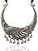 Sansar India Boho Tribal Peacock Hasli Choker Torque Indian Necklace Jewelry for Girls and Women