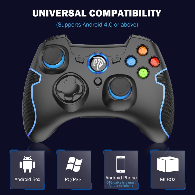 Miniatura 4 de EasySMX 9013 Wireless Controller for PC, PS3, Android TV Box, Windows 891011, Steam Controller, Plug and Play Gaming Gamepad with Sensitive