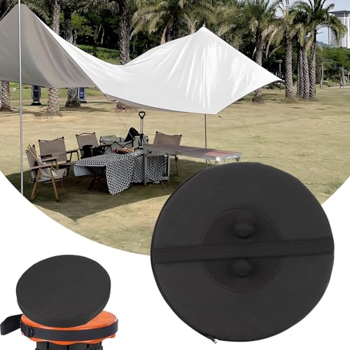 Image of Telescopic Stool Cushion with Memory Foam, Round Thickened Collapsible Stool Chair Pads, Retractable Folding Stool Cushion with Elastic Strap, Fits Round Retractable Folding Stools, 1 Pack