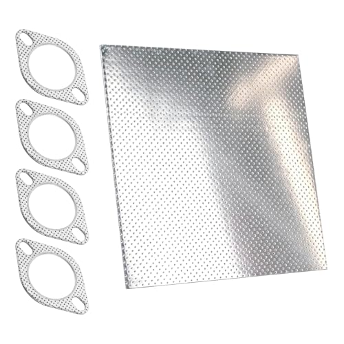 Dichtungspapier Auspuff Dicke 1,6mm 20x20cm Auspuffdichtung Krümmerdichtung Papier Universal Auspuff Dichtung Dichtungspapier Hitzebeständig für Auto Motorrad Roller Rasenmäher