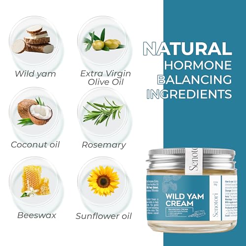 Natural Wild Yam Cream for Hormone Balance, PMS & Menopause Relief, Hot Flashes & Night Sweat Support; Smooth Fast-Absorbing Moisturizer – 2oz, Gift for Mother (2 oz, Unscented) - Image 4