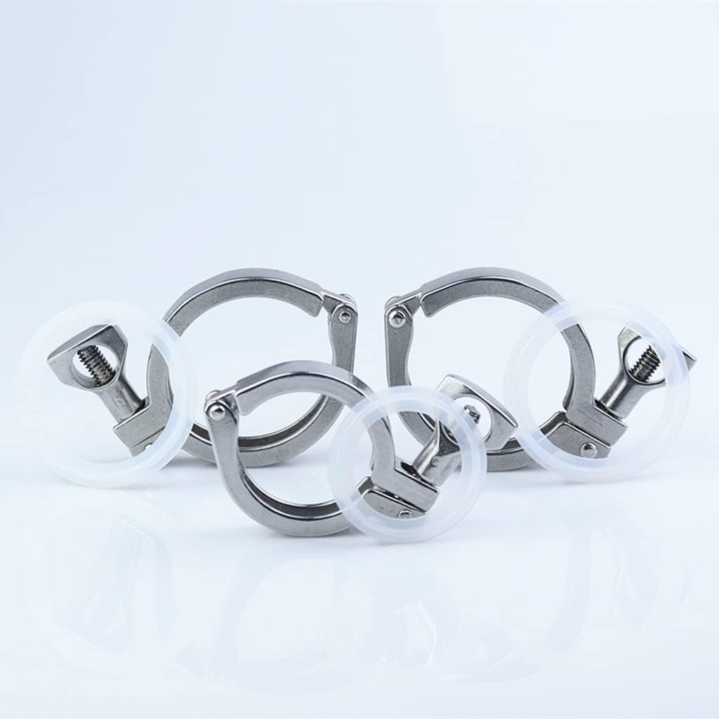 1pcs SS304 Stainless Steel Tri Sanitary Fitting for Home Brewing - 50.5mm-119mm Ferrule OD with Silicone Gasket(102mmx119)