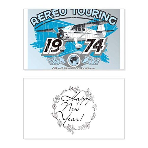 Tarjeta conmemorativa de Año Nuevo 1974: un regalo único de aviación con mensaje de bendición
