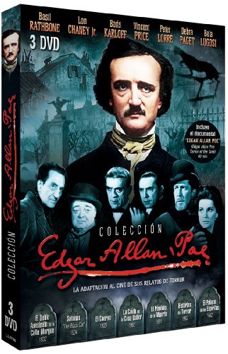Edgar Allan Poe Collection (8 Films) - 3-DVD Set ( Murders in the Rue Morgue / The Black Cat / The Raven / Edgar Allan Poe: Terror of the Soul / House of [ NON-USA FORMAT, PAL, Reg.2 Import - Spain ]