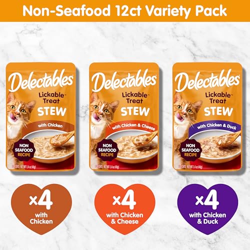 Image of Delectables Non-Seafood Stew Lickable Wet Cat Treats, Variety Pack, 1.4 Ounce (Pack of 12)