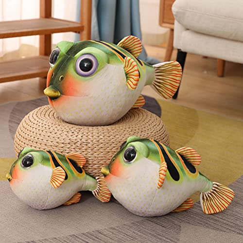 Brinquedo de Peixe Srliya 19 * 14 * 10 Bonito Baiacu Peixe Brinquedo de Pelúcia Desenho Animado Maci
