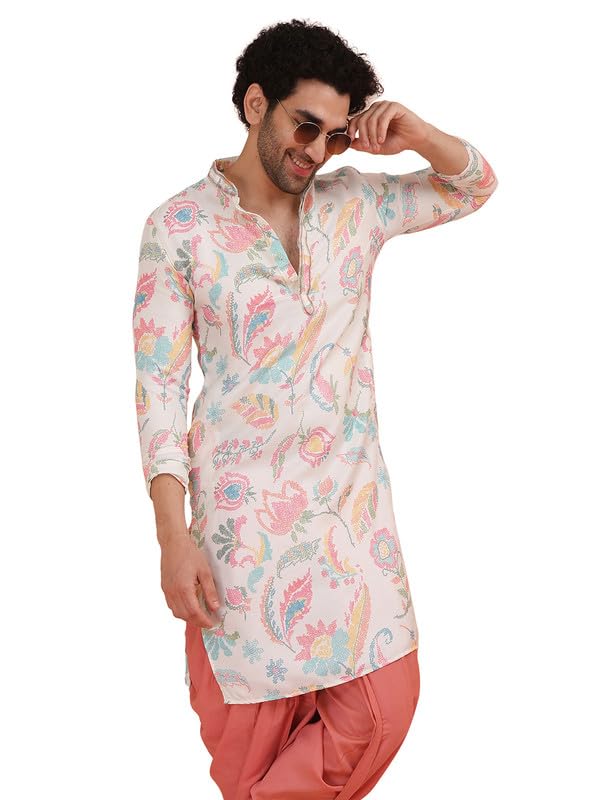 kisah Men's Cotton Blend Printed Kurta | Eid Independence Day Festive Ethnic Wear for Men-picture-17