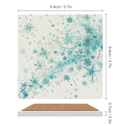 Dessous de verre flocons de neige en céramique pour embellir votre cuisine