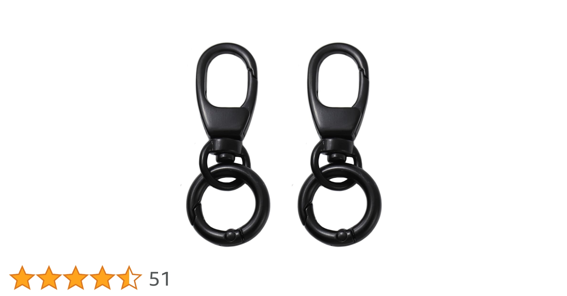 Amazon.co.jp: ナスカン 二重リング キーホルダー 回転フック スナップ