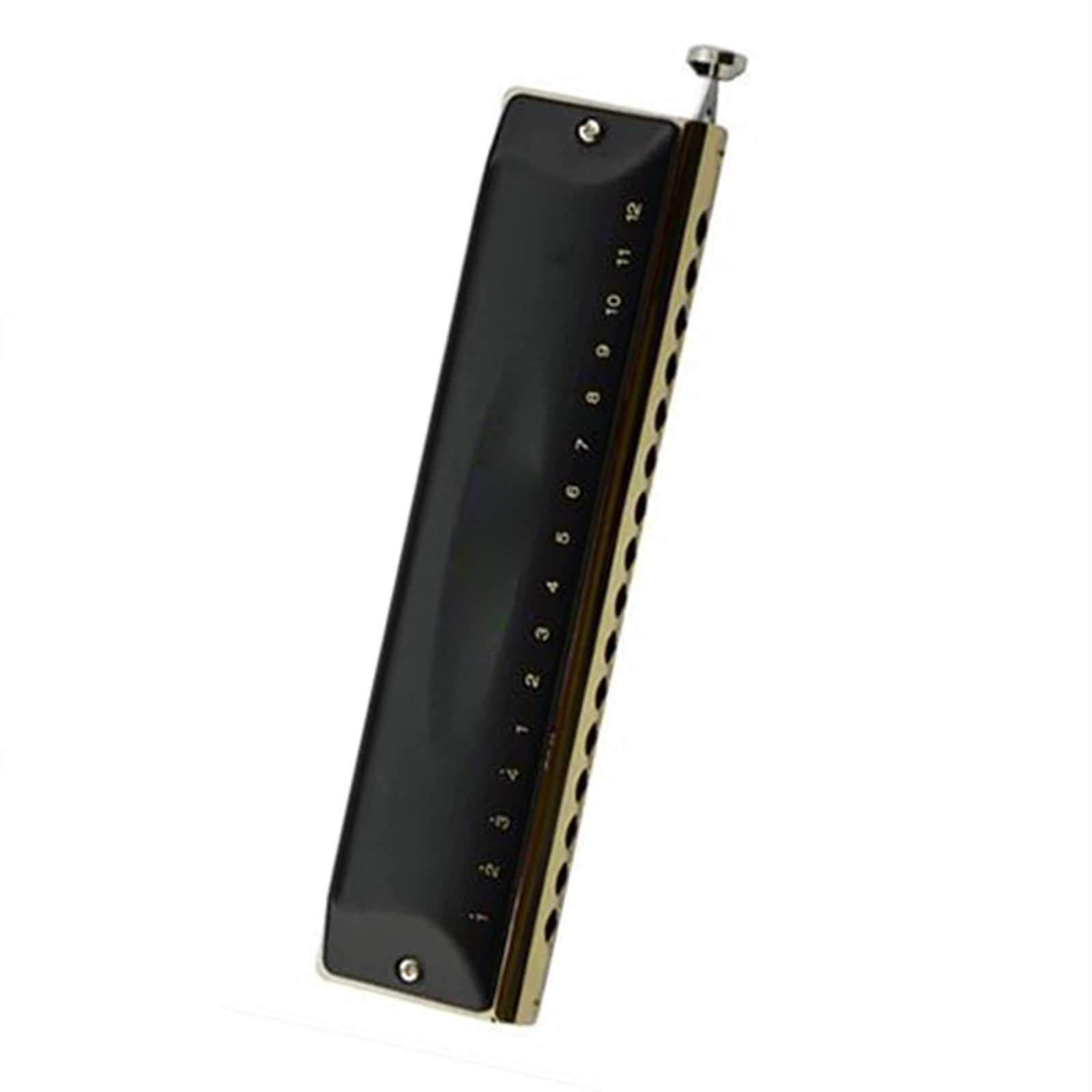 armonica a bocca Armonica Cromatica 16 Fori / 64 Toni Strumento Musicale Strumento A Fiato Per Prestazioni Professionali Organetto A Bocca (Color : Black)
