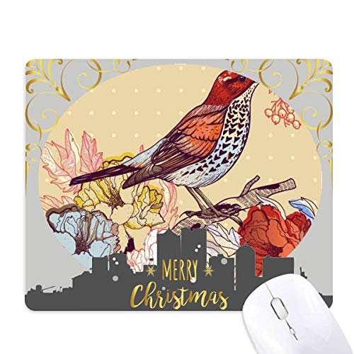 Tapis de souris oiseaux de Noël pour décorer votre bureau d'hiver