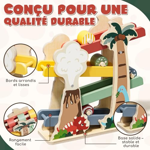 Jouet bebe 1 an garcon Lehoo Castle : animez les apres-midi de jeu avec le circuit bois - 5
