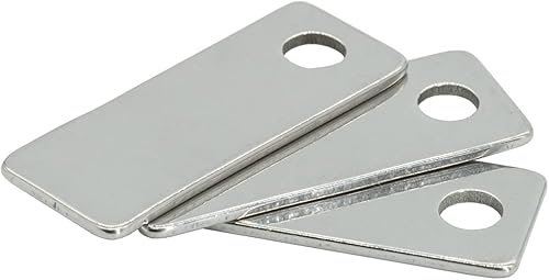 Miniatura 3 de StayMax Etiquetas rectangulares de acero inoxidable 304 para grabado de metal, 25 unidades, casi 1 pulgada