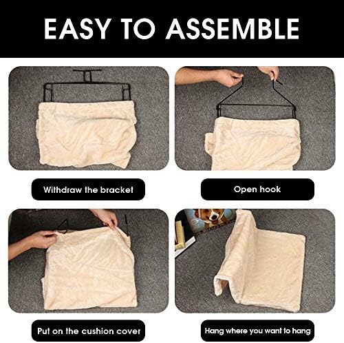 Rainberg® Cat Puppy Pet Dog Radiator Bed Warm Fleece Beds Basket Cradle Hammock | Keeps Pet Warm| Easy to install Grey