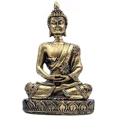 ANCLLO Estatua de Buda de piedra arenisca tallada a mano Cover