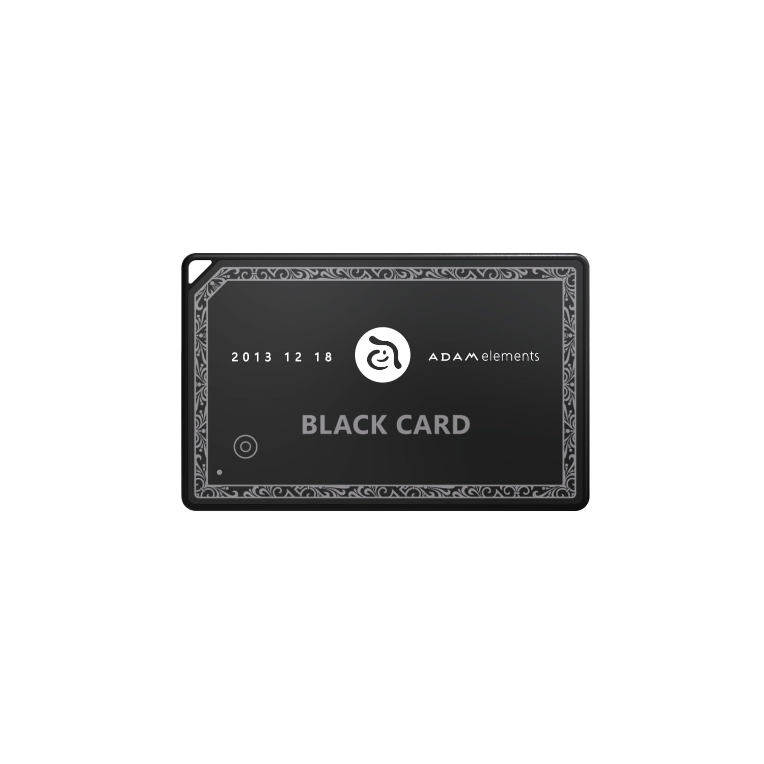 ADAM ELEMENTS スマートタグ AVISTAR C02 Apple「探す」対応 ワイヤレス充電 カード型 Bluetooth 紛失防止 iPhone対応 充電式 Classic Black