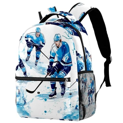 Sac à dos pour ordinateur portable et loisirs au motif palets bleu
