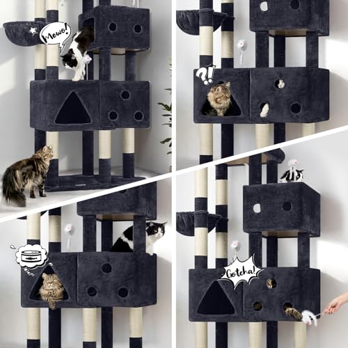 Extra Large Cat Tree for Indoor Cats with Condo, Hammock Scratching Posts - Image 3