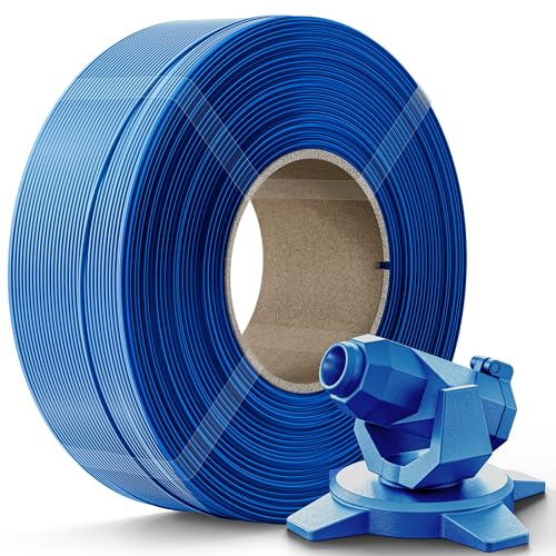 Image of Creality PETG Filament Refill 1.75mm 3D Printer Filament, 1kg (2.2lb) Refilament for Bambu Lab Reusable Spool, Dimensional Accuracy ±0.03mm, Digital Blue