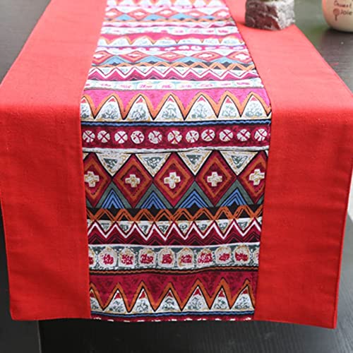 Chemin de table en coton lin rouge de qualité supérieure nappe de créateur