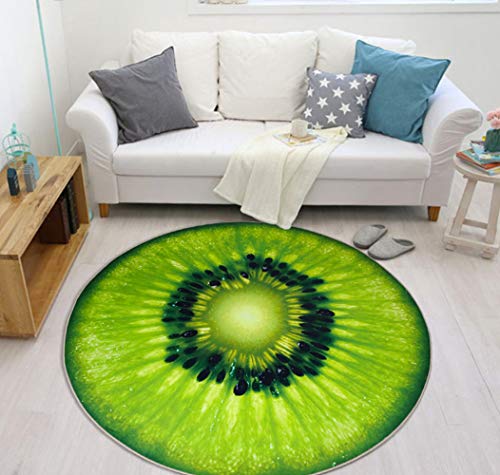Grsafety Alfombras-3D Fruta Impresión Alfombra Dormitorio Sala de Estar Cristal Suave Terciopelo Alfombra Tapicería de computadora Tapete de Yoga