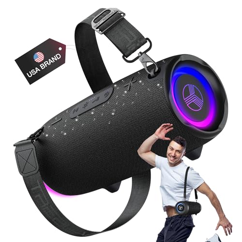TREBLAB Ultra Loud Wireless Speaker - 60W Stereo Sound with Deep Bass, 20H Playtime, Powerbank, Waterproof, Loudest Portable Bluetooth Speaker for Home, Outdoor Party, Beach, Work, Travel, HD-Max