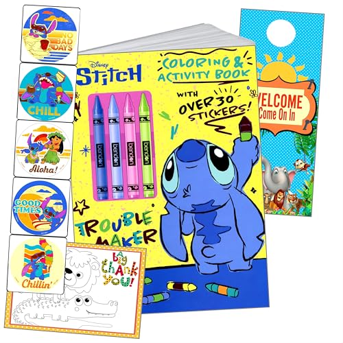 Image of Bendon Lilo & Stitch Coloring and Activity Sticker Book with Coloring Book & Stickers, Card Craft, and More (Lilo and Stitch Stickers Activity Set)