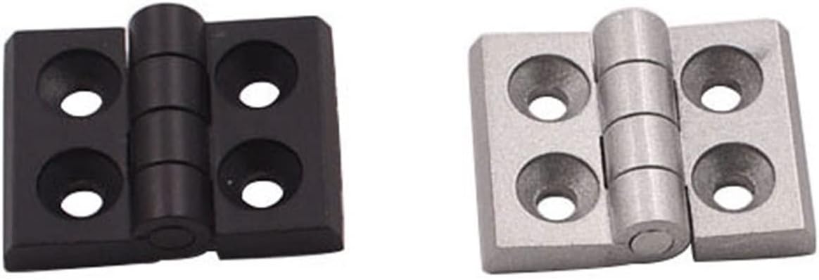 Hinges 10PCS Aluminum Extrusion Profile for 2020 3030 3040 4040 Metal Hinge Zinc Alloy with Screw and Nut(3030 Silver)