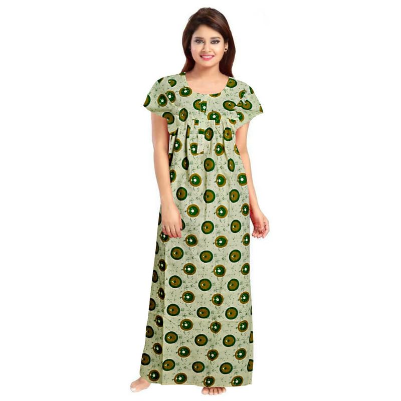 Image of jwf Women Casual Wear Printed Cotton Multicolor Free Size Nighty /Night Gown Combo 04