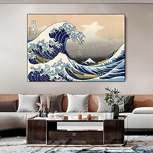 Peinture sur toile moderne art mural nordique affiche montagnes et rivières 50x70cm