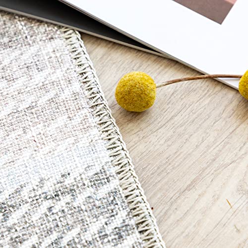 Decomall Nele Washable Runner Rug, Modern Plaid Non-Slip Long Rug For Hallway Kitchen, Multi 2’6”X9’ #TOP4