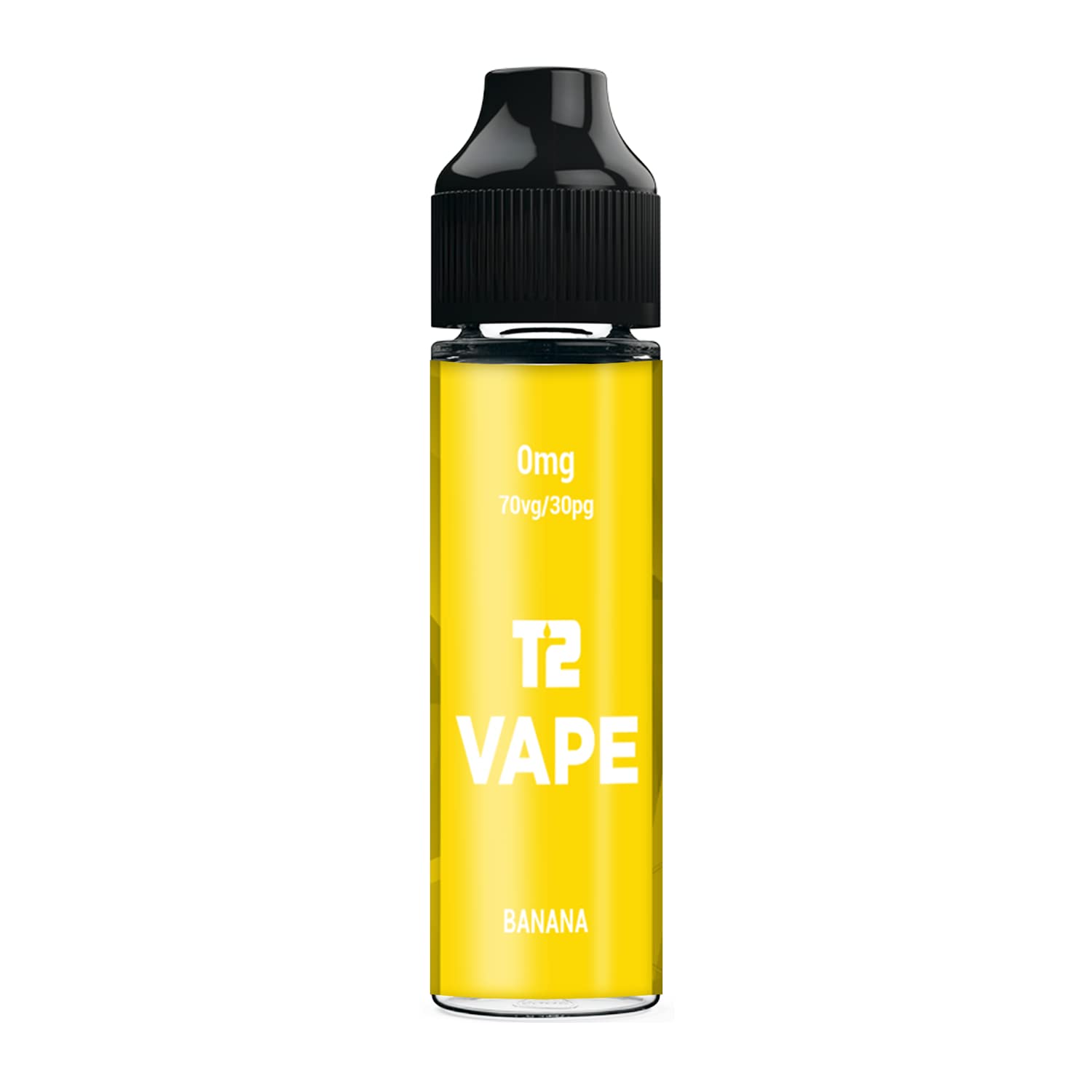 T2 Vape E-Liquids, 50ml Shortfills, Available in 16 Flavours, 70vg/30pg Ratio, Ideal for use in Sub Ohm Vape Kits, No Nicotine - Nicotine Free (Banana Flavour)